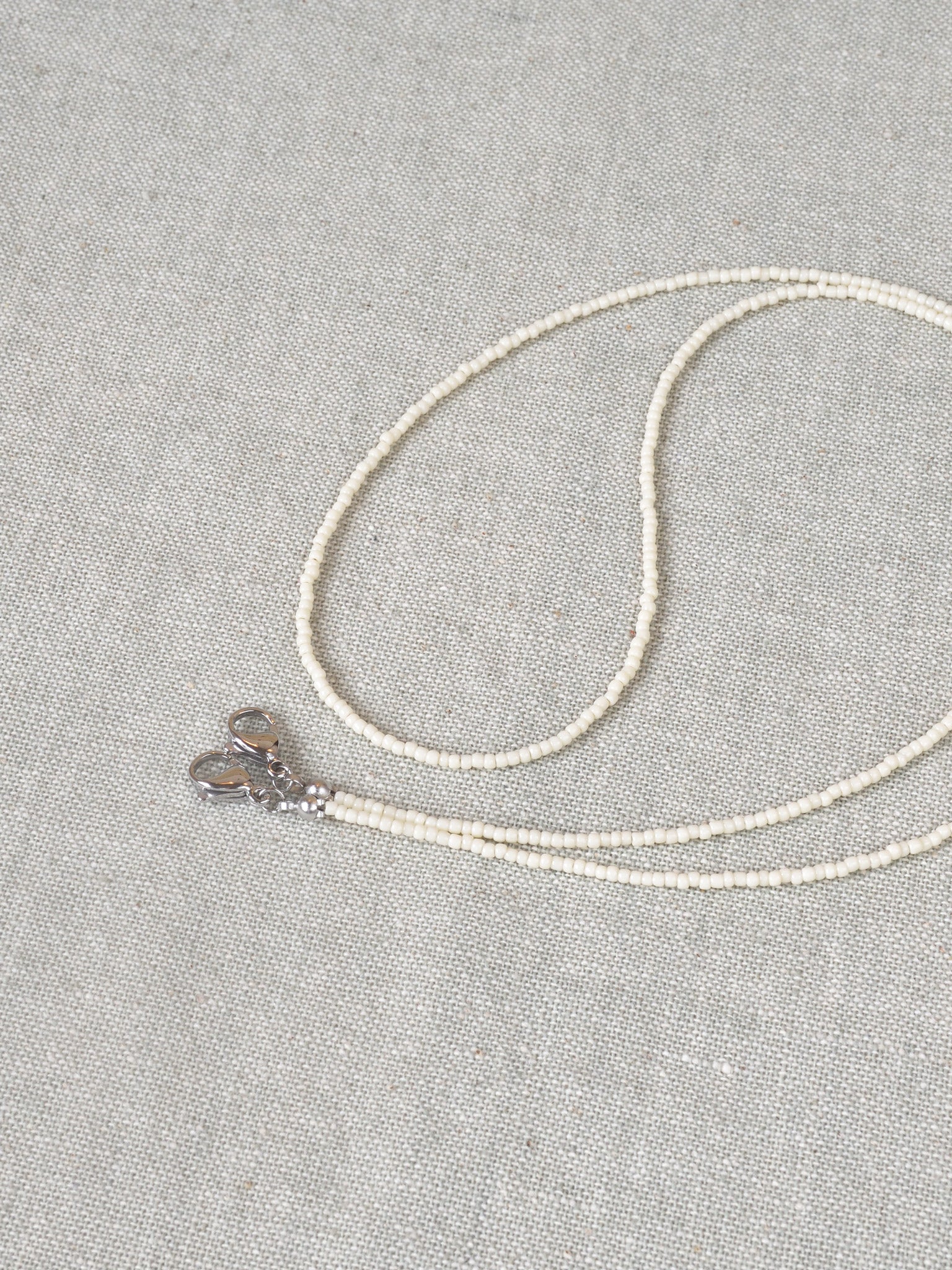 Mask Lanyard Stainless Steel White