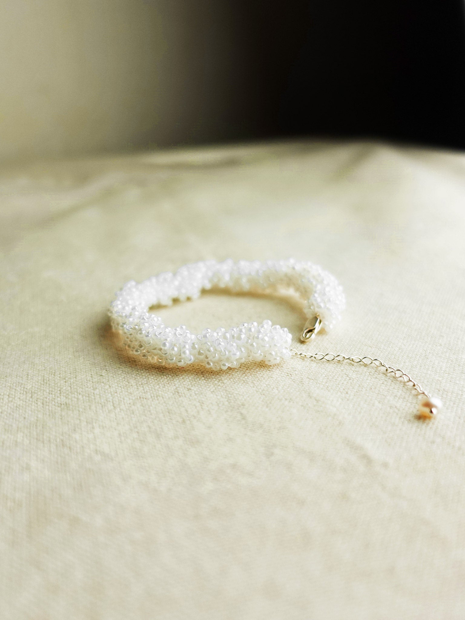Meadow Bracelet in White Front
