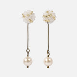 Meghan Pearl Pendulum Earrings Primary