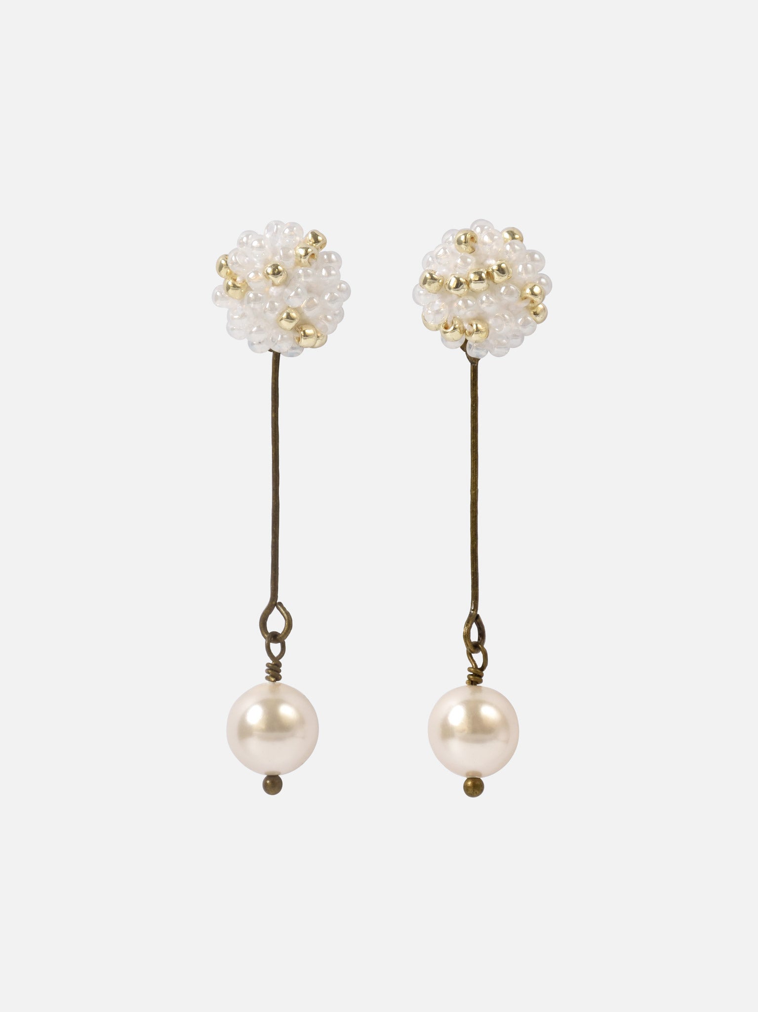 Meghan Pearl Pendulum Earrings Primary