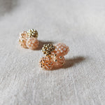 Orion X Earrings in Peach Front