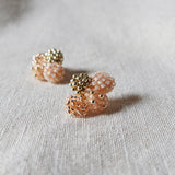 Orion X Earrings in Peach Front