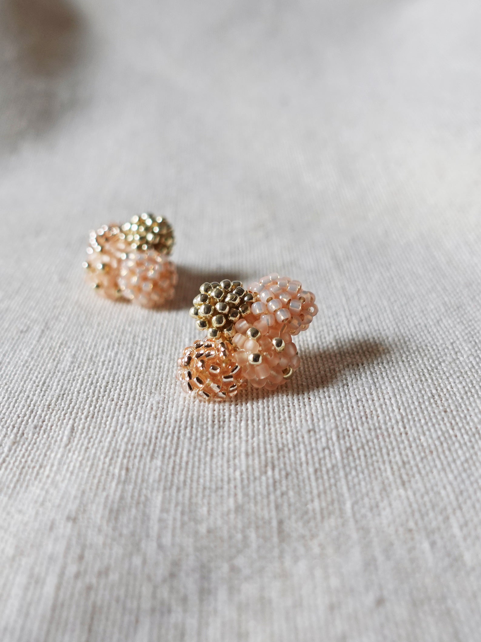 Orion X Earrings in Peach Front