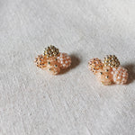 Orion X Earrings in Peach Left