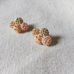 Orion X Earrings in Peach Right