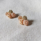 Orion X Earrings in Peach Right