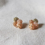 Orion Y Earrings in Peach Left