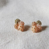Orion Y Earrings in Peach Left