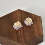 Priscilla Light Amethyst Chip Stud Earrings Front