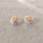 Priscilla Light Amethyst Chip Stud Earrings Display