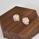 Priscilla Light Amethyst Chip Stud Earrings Top