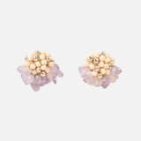 Priscilla Light Amethyst Chip Stud Earrings Primary