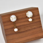 Margarita Poise Freshwater Pearl Mismatched Drop Earrings Right