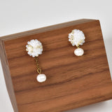 Margarita Poise Freshwater Pearl Mismatched Drop Earrings Right