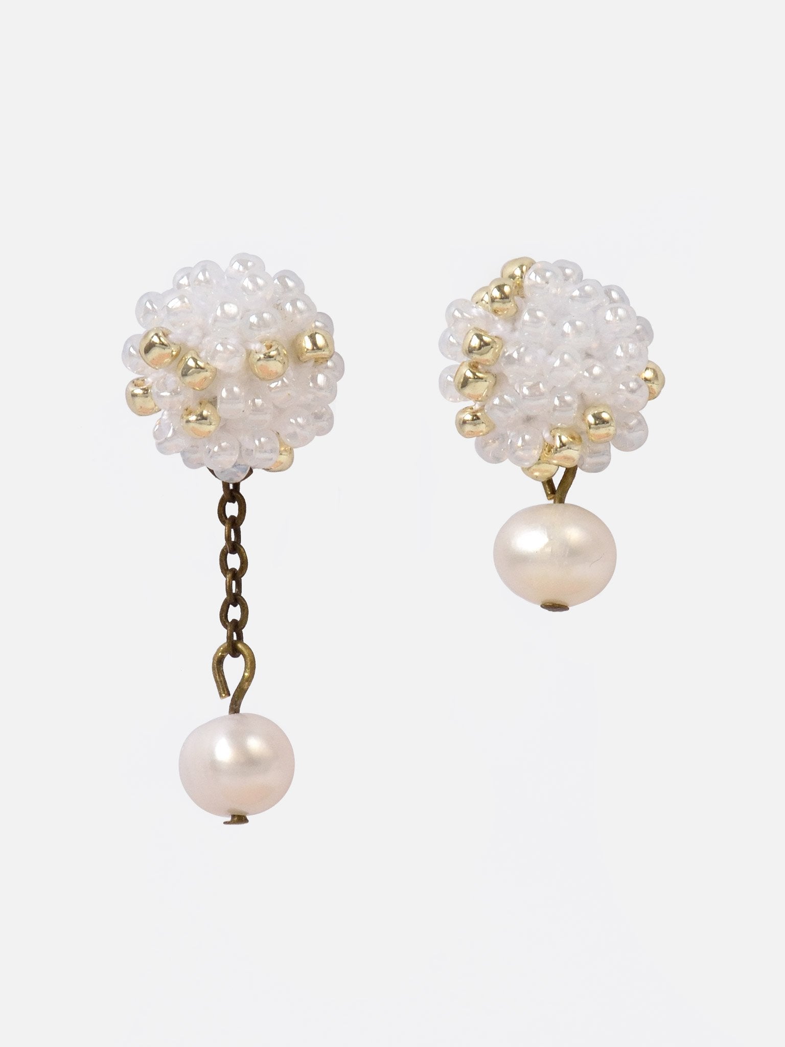 Margarita Poise Freshwater Pearl Mismatched Drop Earrings Primary