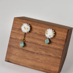 Picono Poise Czech Charm Mismatched Drop Earrings Front