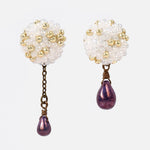 Shizuku Poise Teardrop Glass Mismatched Drop Earrings Primary