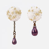 Shizuku Poise Teardrop Glass Mismatched Drop Earrings Primary