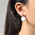 Prelude Delica Drop Earrings in White Model