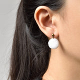 Prelude Delica Drop Earrings in White Model