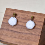 Prelude Delica Drop Earrings in White Front