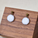 Prelude Delica Drop Earrings in White Front