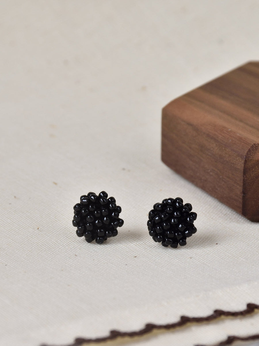 Prelude Petite Studs in Black Front