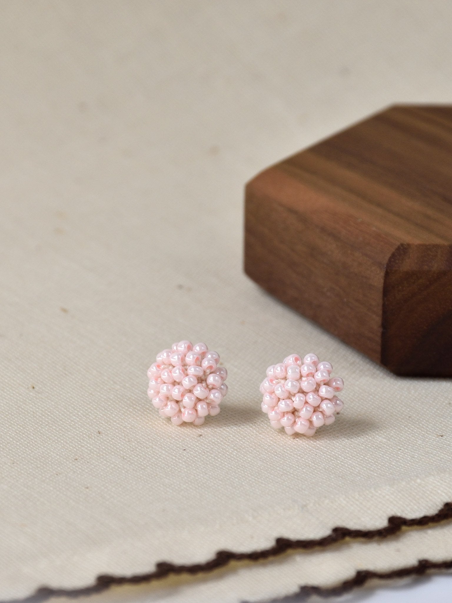 Prelude Petite Studs in Pink Front