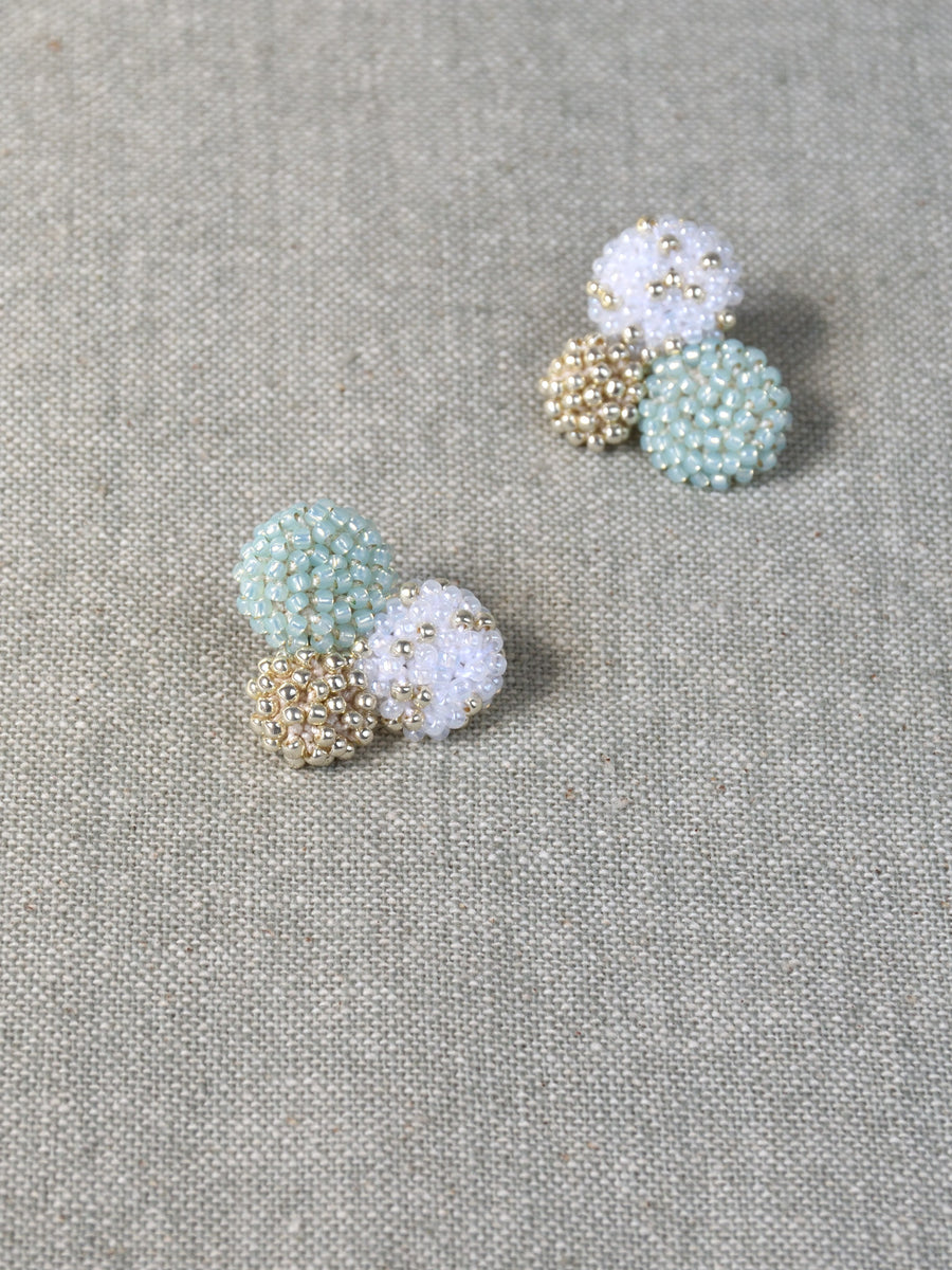 Planetarium Big Stud Earrings in Green Display