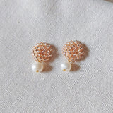 Phoebe Earrings in Champagne Pink Front