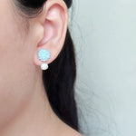 Phoebe Earrings in Blue Model