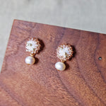 Phoebe Rio Earrings in Champagne Pink Display