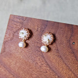 Phoebe Rio Earrings in Champagne Pink Display