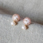 Phoebe Rio Earrings in Champagne Pink Front