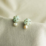 Phoebe Star Dust Earrings in Mint Green Front 2