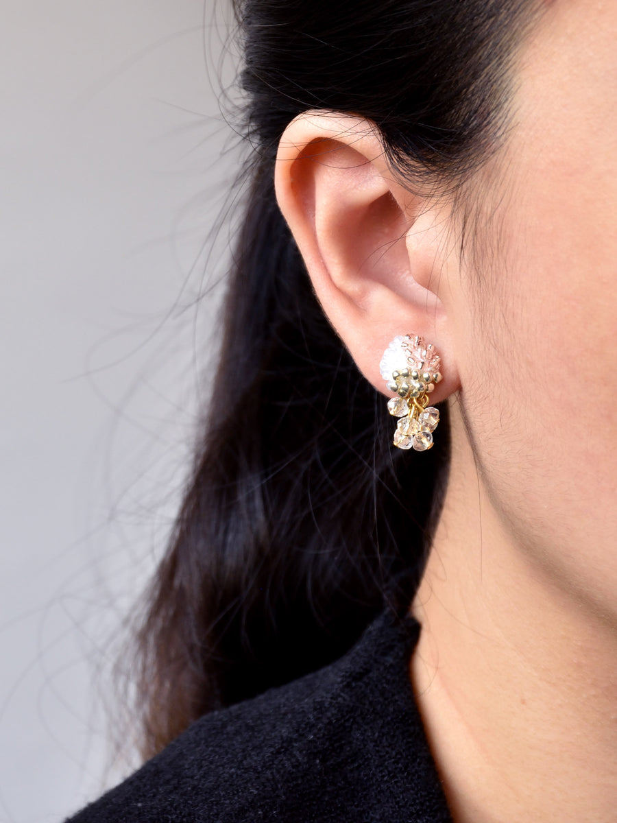 Portia Trio Crystal Earrings Model