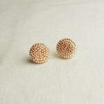 Prelude Maxi Stud Earrings in Champagne Pink Front