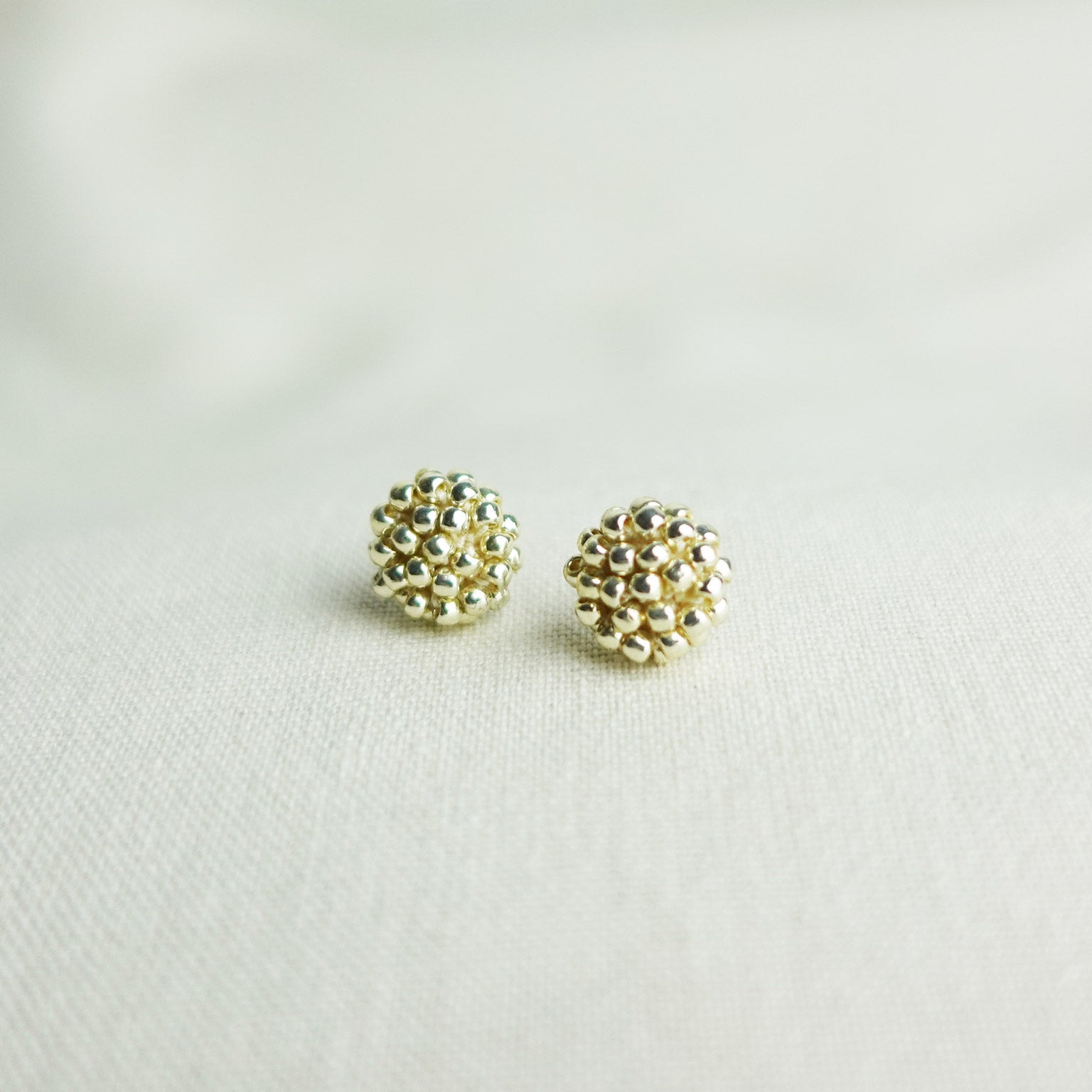 Prelude Petite Studs in Gold Front