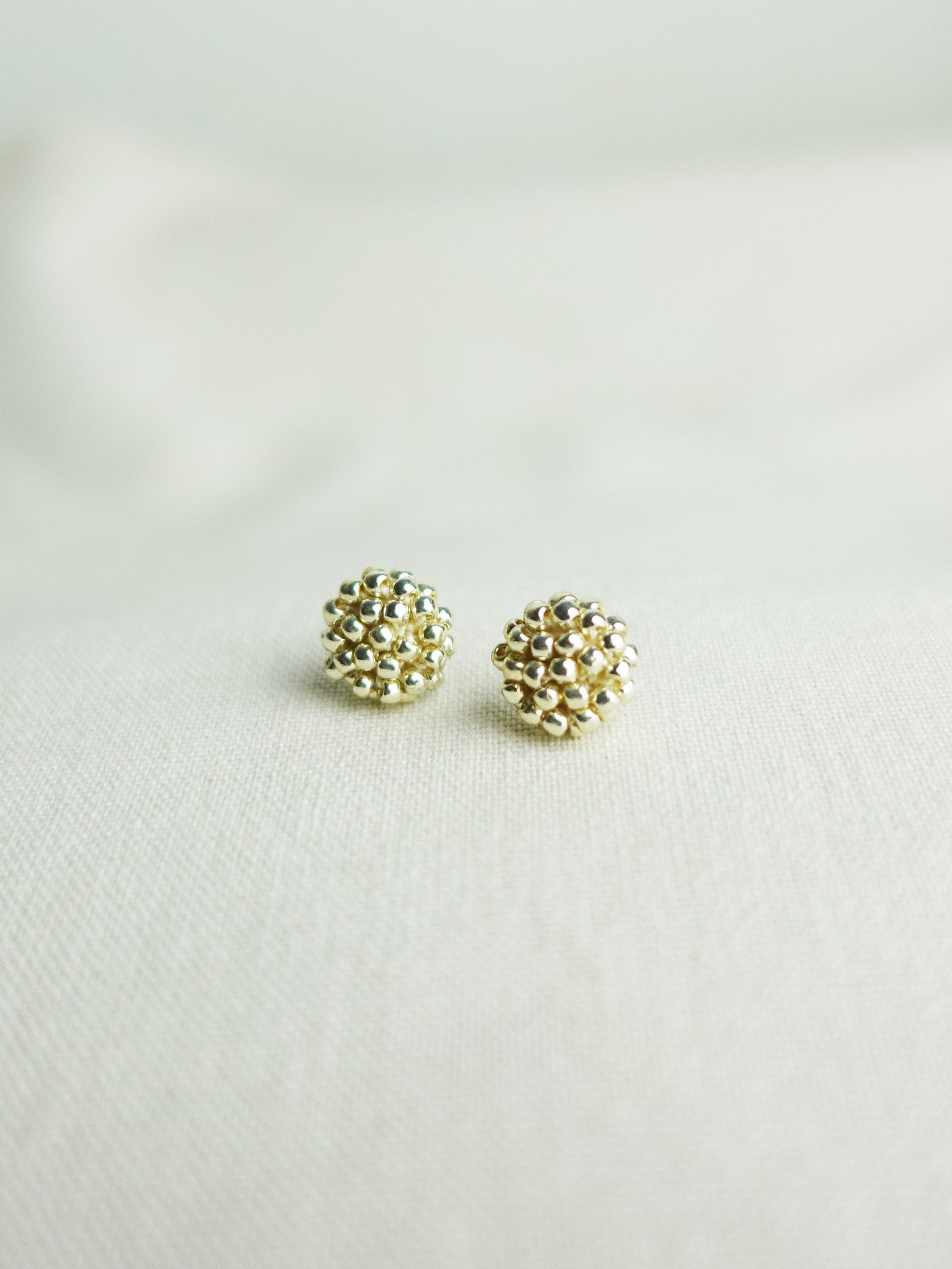 Prelude Petite Studs in Gold Front