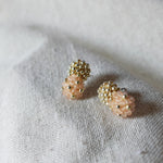Rachel Stud Earrings in Peach Left