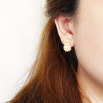 Rachel Stud Earrings in Peach Model
