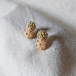 Rachel Stud Earrings in Peach Right