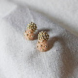 Rachel Stud Earrings in Peach Right