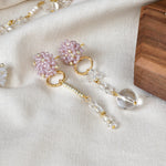 Radelle Quartz Mismatched Earrings in Purple Display