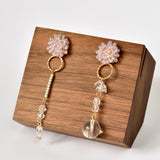 Radelle Quartz Mismatched Earrings in Purple Front