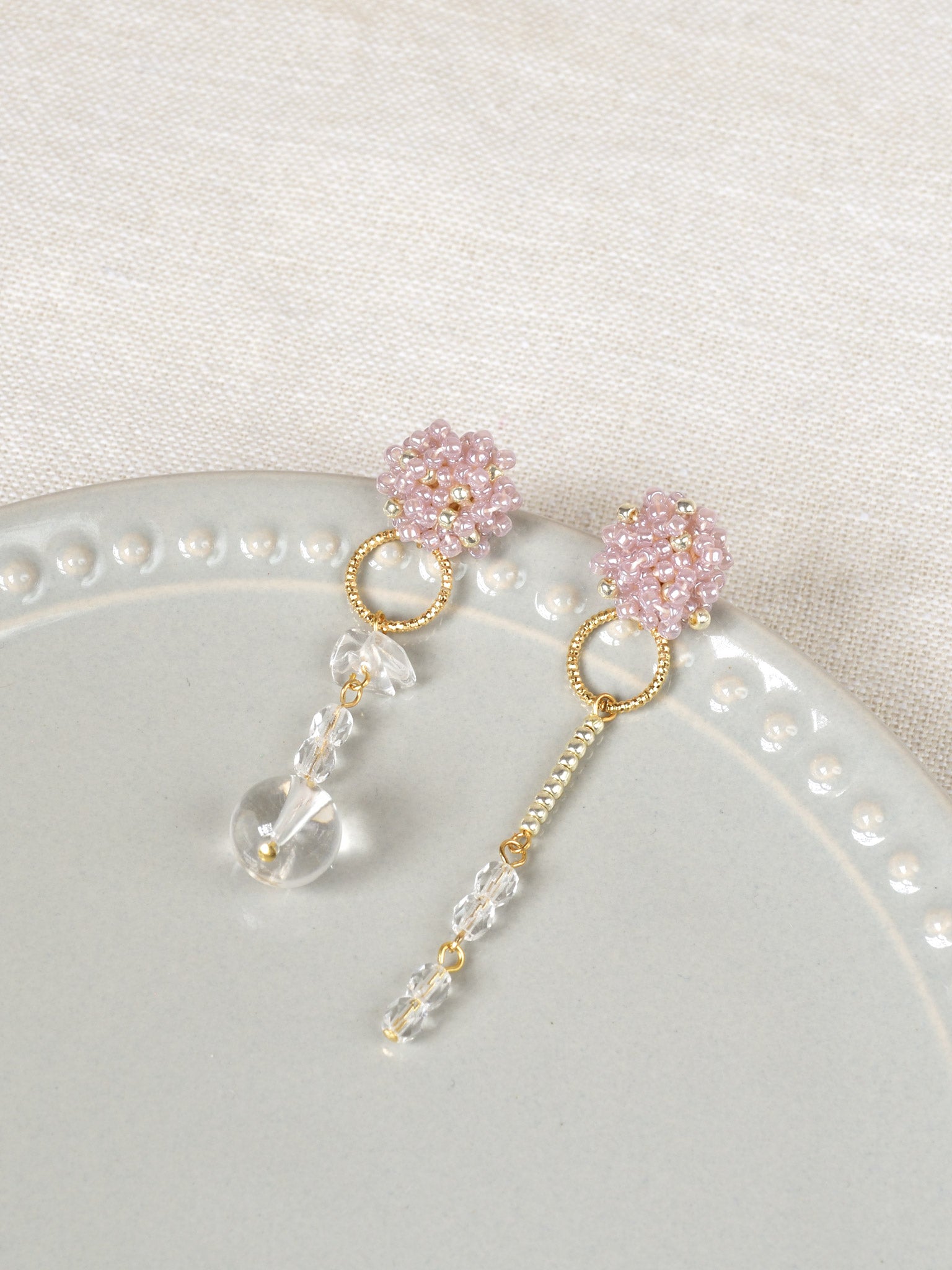Radelle Quartz Mismatched Earrings in Purple Top 1