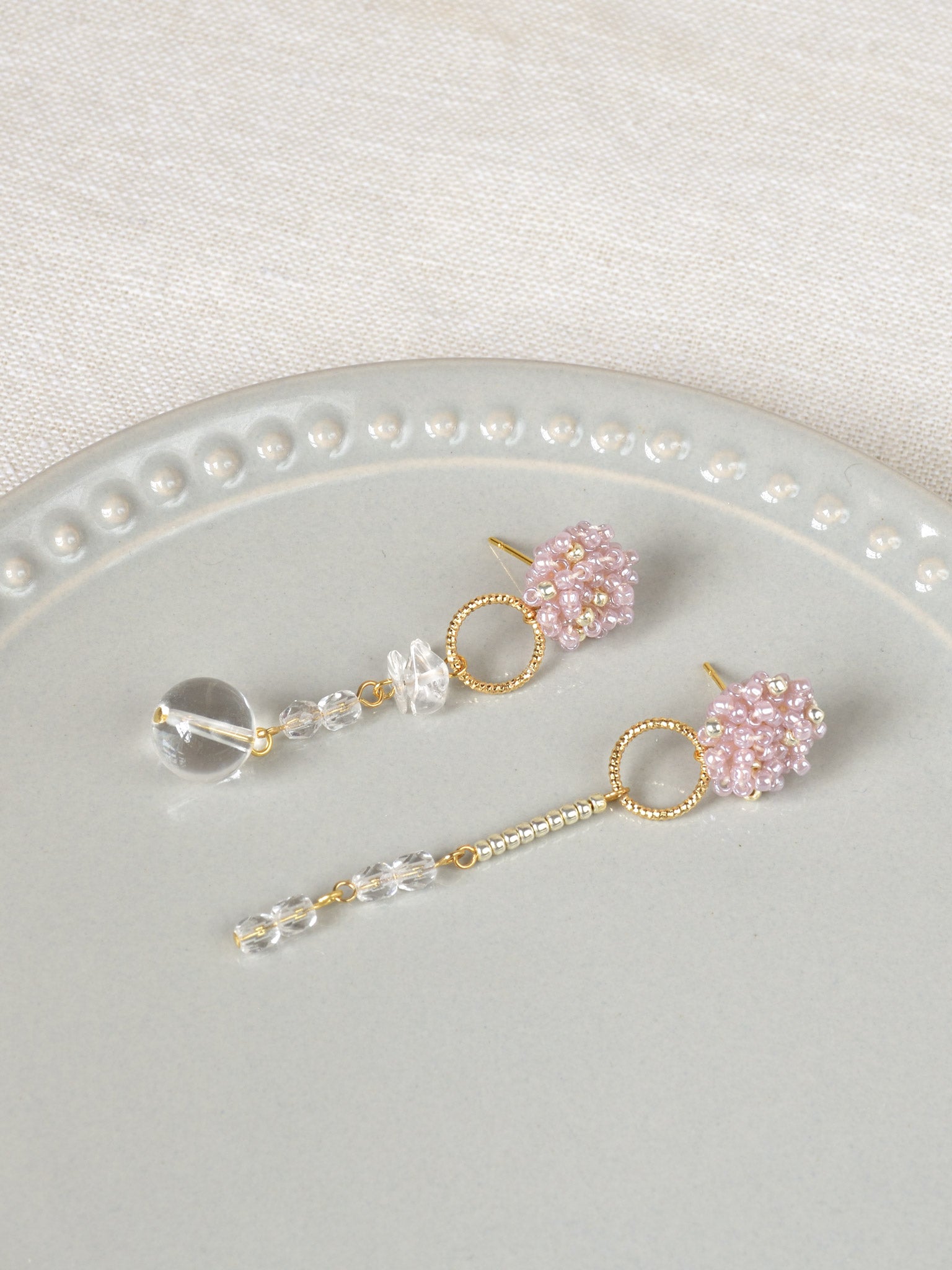 Radelle Quartz Mismatched Earrings in Purple Top 2