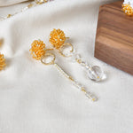 Radella Quartz Earrings in Topaz Display