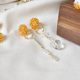 Radella Quartz Earrings in Topaz Display