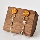 Radella Quartz Earrings in Topaz Front
